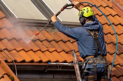 Démoussage et hydrofuge de toiture à Rochetrejoux